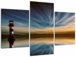 Mivali Tablou cu farul în mare, din trei bucăți 90x60 cm (V020167V90603PCS)