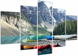 Mivali Tablou - Moraine Lake, din cinci bucăți 150x105 cm (V024079V150105)