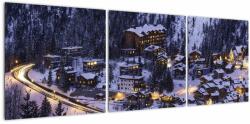 Mivali Tablou - orășelul montan iarna, din trei bucăți 120x40 cm (V020600V12040)