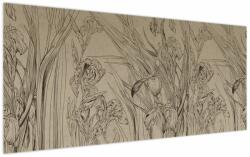 Mivali Tablou - Contururile plantelor, dintr-o bucată 120x50 cm (V024087V12050)