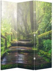 Mivali Paravan - Trepte din lemn în pădure, din 3 bucăți, 126x170 cm (P020593P135180)