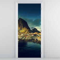 Mivali Fototapet pentru ușă - Sat pescăresc în Norvegia (D021280D95205)