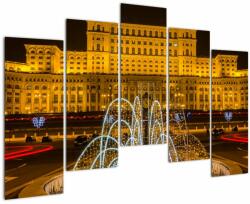 Mivali Tablou - Palatul Parlamentului, București, România, din cinci bucăți 125x90 cm (V023409V12590)