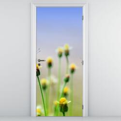 Mivali Fototapet pentru ușă - Floare și fluture (D021248D95205)