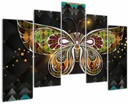 Mivali Tablou - Fluture magic, din cinci bucăți 125x90 cm (V022756V12590)