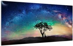 Mivali Tablou pe sticlă - Relaxare sub stele, dintr-o bucată 100x50 cm pe sticlă (V022744V10050GD)