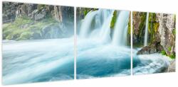 Mivali Tablou - Stânci și cascade, din trei bucăți 120x40 cm (V023760V12040)