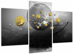 Mivali Tabloul cu bile abstracte aurii, din trei bucăți 90x60 cm (V020099V90603PCS)