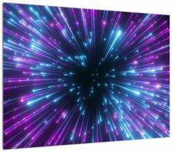Mivali Tablou pe sticlă - Spațiu neon, dintr-o bucată 70x50 cm pe sticlă (V023032V7050GD)