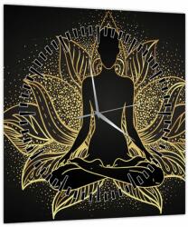 Mivali Tablou - Silueta într-o floare de lotus (cu ceas) (V023607V3030C)