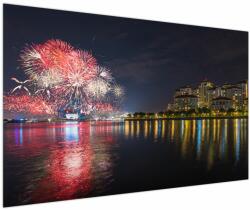 Mivali Tablou cu artificii in Singapur, dintr-o bucată 150x100 cm (V020035V150100)