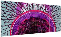 Mivali Tablou abstrac - crengi violete, din patru bucăți 160x80 cm (V020821V16080)