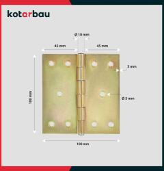 KOTARBAU Mânecă De Construcție Din Zinc Placat 100x100 Mm 10 Pu (g808)