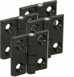 KOTARBAU Negru 50x50 Cu îmbinări De Balama De Ușă Turnată Negru 60x60 - 4 Buc (zsy1737)