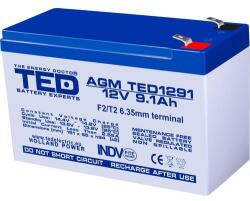 Ted electric Оловна Батерия AGM 12V / 9Ah - 151 / 65 / 94 mm терминал2 TED ELECTRIC (TED-12V-9AH-AGM)