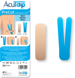 AcuTop Classic Precut Kineziológiai Tapasz Hátra (Előre Vágott 8 adagos csomag) (SGY-AP16R-ACU) - duoker