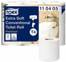 Tork Toalettpapír 4 rétegű kistekercses átmérő: 11, 8 cm 153 lap/tekercs 6 tekercs/csomag Extra Soft T4 Tork_110405 fehér (110405) - web24