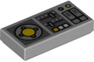 LEGO® 3069bpb0847c86 - LEGO világosszürke csempe 1 x 2 méretű, irányítópanel mintával (3069bpb0847c86)