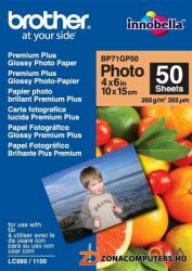  BROTHER Innobella Premium Plus BP71GP50 fényes 10x15cm 50lap 260g fotópapír