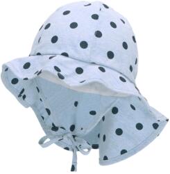 Sterntaler Шапка с UV 50+ защита Sterntaler - На точки, за момиче, 45 cm, 6-9 месеца, синя (1412312-325) - ozone
