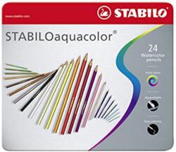 STABILO Stabilo: Aquacolor 24db-os színesceruza szett fém dobozban (1624-5) - innotechshop