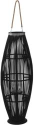 vidaXL Suport felinar lumânări suspendat, negru, 95 cm, bambus (246812)