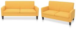 vidaXL Set de canapele, 2 piese, galben, material textil (278214)