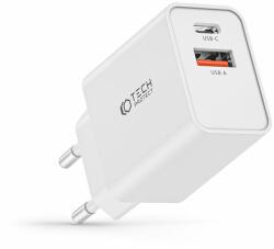 Tech-Protect Incarcator retea TECH-PROTECT NC30W, USB/USB-C, Quick Charge 3.0, Power Delivery 30W, Alb (9490713935194)