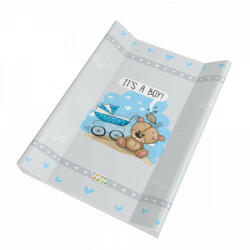 Babastar puha 2 ékes pelenkázó lap 50*70 cm - it's a boy ! maci babakocsi szürke - babyshopkaposvar