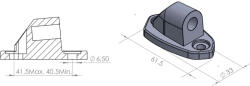Puig Mirror adaptor PUIG SUPPORT WITHOUT SIDE RETROVISOR HI-TECH KAWASAKI Z 9406N Negru to fairing (MTP55763)
