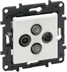 Legrand 863182 Niloé Step TV-R-SAT-SAT csillagpontos aljzat (1, 5 dB), fehér (863182) - elektroprofishop