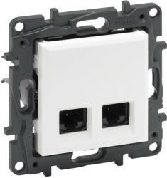 Legrand 863162 Niloé Step 2xRJ45 Cat. 6 FTP aljzat, fehér (863162)