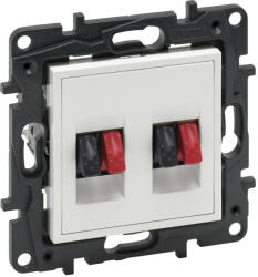 Legrand 863186 Niloé Step kettős hangszóró aljzat, fehér (863186) - elektroprofishop