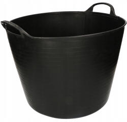 KOTARBAU Coș de rufe cu găleată flexibilă cu urechi negru 42 l (F090)