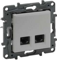 Legrand 863360 Niloé Step 2xRJ45 Cat. 5E UTP aljzat, alumínium (863360)