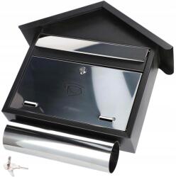 Kotarbau Coș poștal din oțel tub pentru scrisori ziare - Culoare negru (ZSY1526)