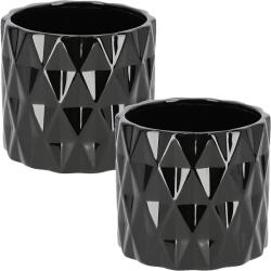 Kotarbau Set 2-donuțe Ceramice Pentru Cilindri, Negru ⌀12 Cm (zsy1157)