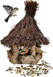 KOTARBAU Birdhouse Bird Feeder Din Lemn De Răchită + Hrană 0, 5 Kg (zsy0850)