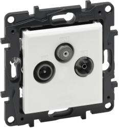 Legrand 863180 Niloé Step TV-R-SAT csillagpontos aljzat (1, 5 dB), fehér (863180)