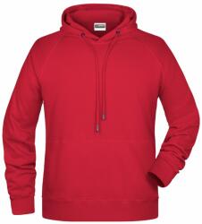 James & Nicholson (Daiber) Férfi kapucnis biopamut felső 8024 - Piros | 4XL (1-8024-1782993)
