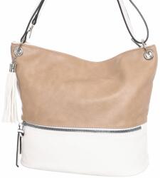 Hernan Bag's Collection Hernan barna-fehér női táska (HB0151# TAUPE)