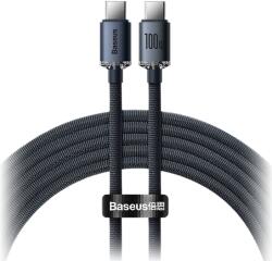 Baseus USB-C-kábel a USB-C Crystal Shine, 100W, 2m, feket