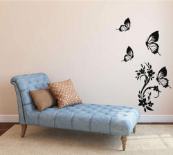 4 Decor Sticker - Flori si fluturi frumoase Decoratiune camera copii