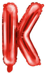 Partydeco Betű lufi 14" 35cm Piros fólia betű, K betű, csak levegővel tölthető (LUFI634406)