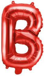 Partydeco Betű lufi 14" 35cm Piros fólia betű, B betű, csak levegővel tölthető (LUFI463592)
