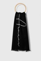 EA7 Emporio Armani sál fekete, női, mintás - fekete Univerzális méret - answear - 32 990 Ft