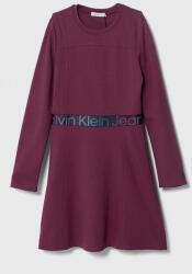 Calvin Klein Jeans gyerek ruha lila, mini, harang alakú - lila 176