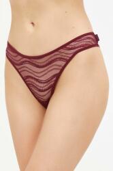 Calvin Klein Underwear bugyi lila, átlátszó - burgundia XS