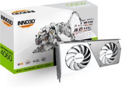 Inno3D GeForce RTX 4060 TWIN X2 OC WHITE 8GB GDDR6 (N40602-08D6X-173051W) Placa video