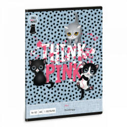 Ars Una Think Pink A/5 1. osztályos 32 lapos vonalas füzet (53582850)